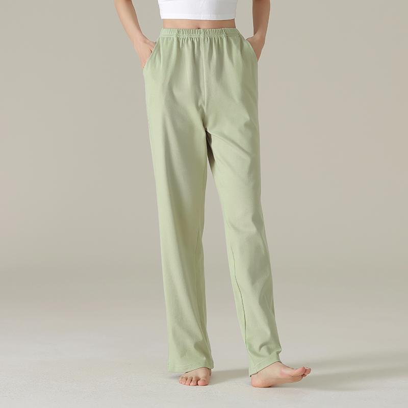 Aifen Teng Women's Loose Fit Cotton Pajama Pants: Summer, Solid Color, Plus Size, Straight Leg, Wear Indoors or Outdoors.
