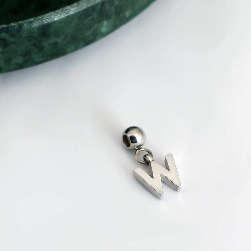 DIY Letter Necklace: 26 English Letter Pendant, Pull-Out Chain, Personalized Single Pendant Accessories