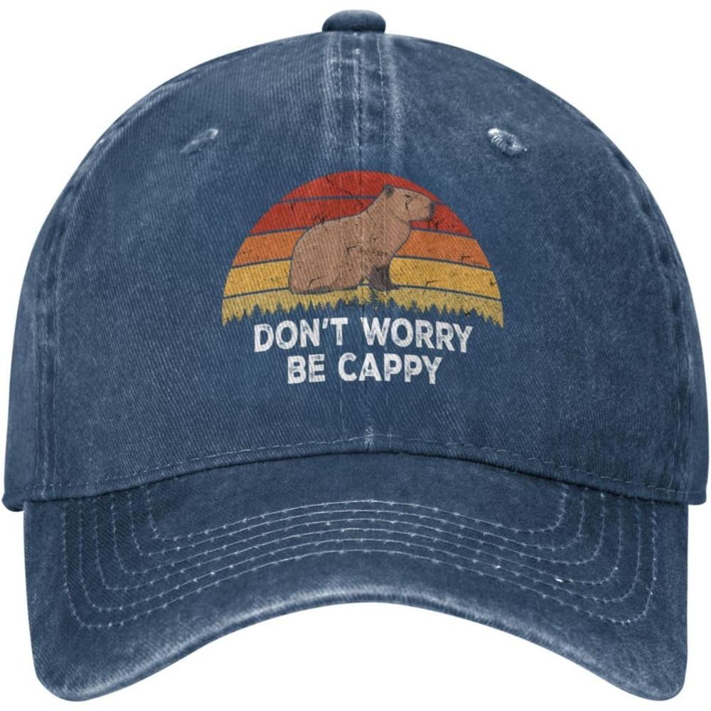 Non Preoccuparti Sii Cappy Cappello Capibara Cappellino da Baseball da Uomo Cappellino Vintage