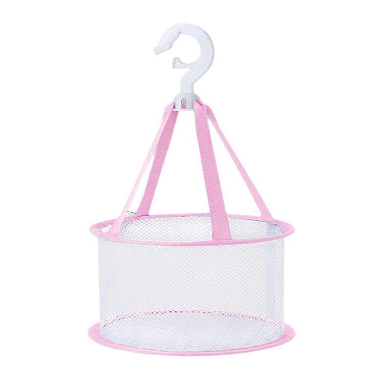 Foldable Double-Layer Drying Basket for Underwear, Socks, and Sweaters - Flat Mesh Hanging Bag.