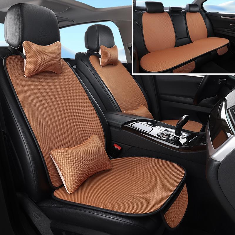 

Universal Ice Silk 5-Seat Car Cushion Set with Backrest - Four Seasons