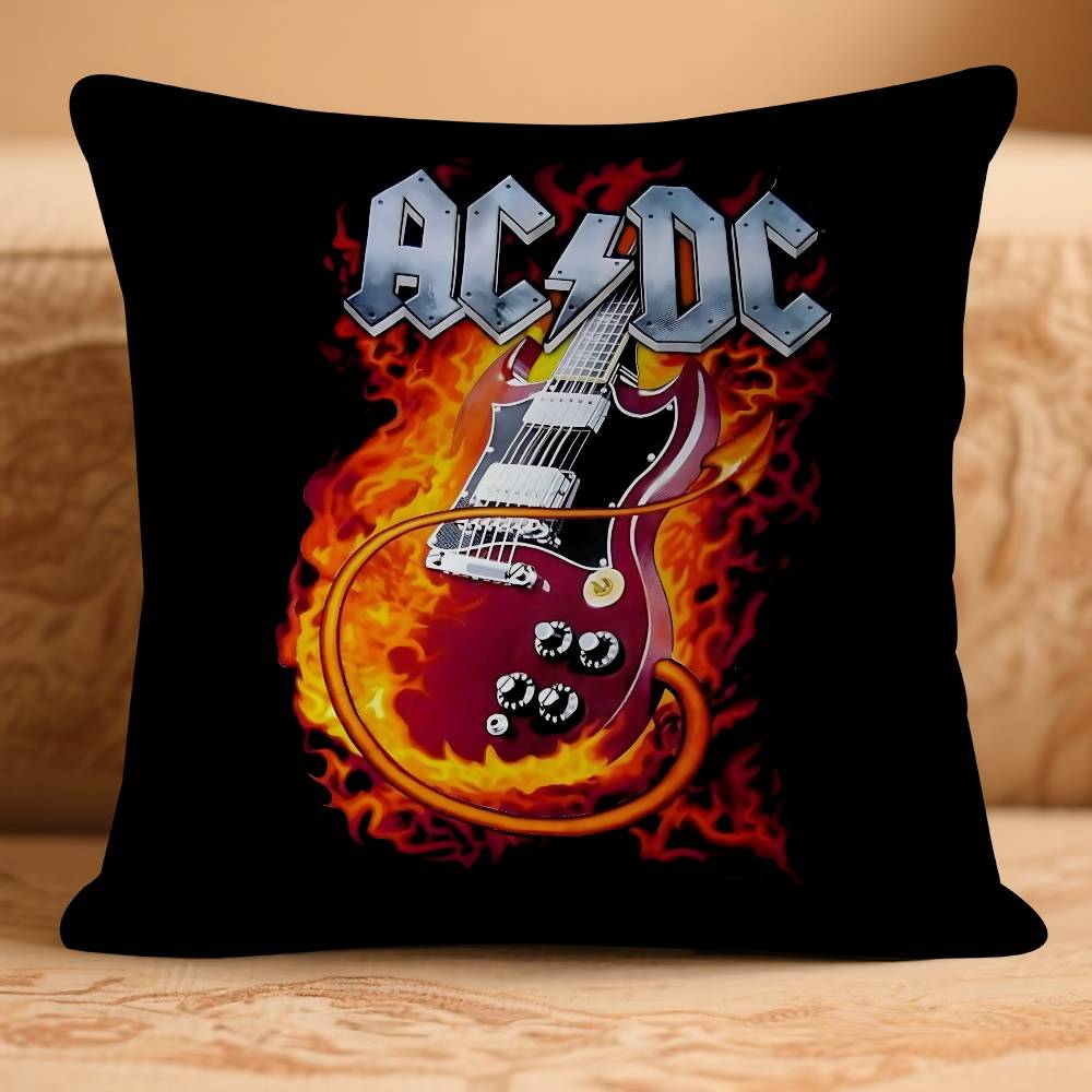 Rockartist A-AC D-DC Band Kuddfodral Tum Gårdshusdekor Hem Prydnadskuddfodral För Soffdekorationer