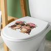 Valentine's Day Cartoon Couple Owl Bathroom Toilet Home Beautification Stickers