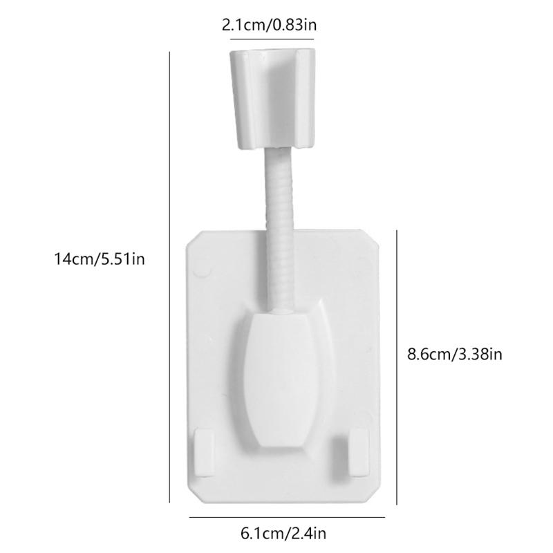 1Pcs Shower Head Holder Adjustable Self Adhesive Showerhead Bracket Wall Mount Stand SPA Bathroom Universal Free 360°Rotation