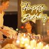 USB Neon Light LED Happy Birthday Light Indoor Home Decor Atmosphere USB Alphabet Light