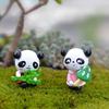 4PCS Mini Panda Animal Figurines Dollhouse Toys Miniatures/Terrarium Micro Fairy Garden DIY