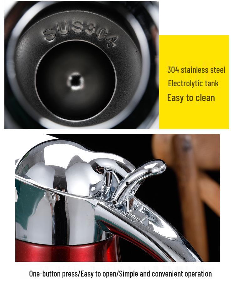 European Style 2L Vacuum Insulated Stainless Steel Thermos Coffee Pot