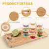 Whiskey Shot Board Shot Glass Holder Wooden Bar Serving Tray with Salt Rim, Bar Gifts for Men, for Drinkers
