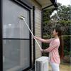 Azuma Kogyo TK Extendable Glass Screen Wiper Pink Cleaning Windows and Screens with Just One Item Glass Wiper Screen Brush Wiping Width 25cm Total