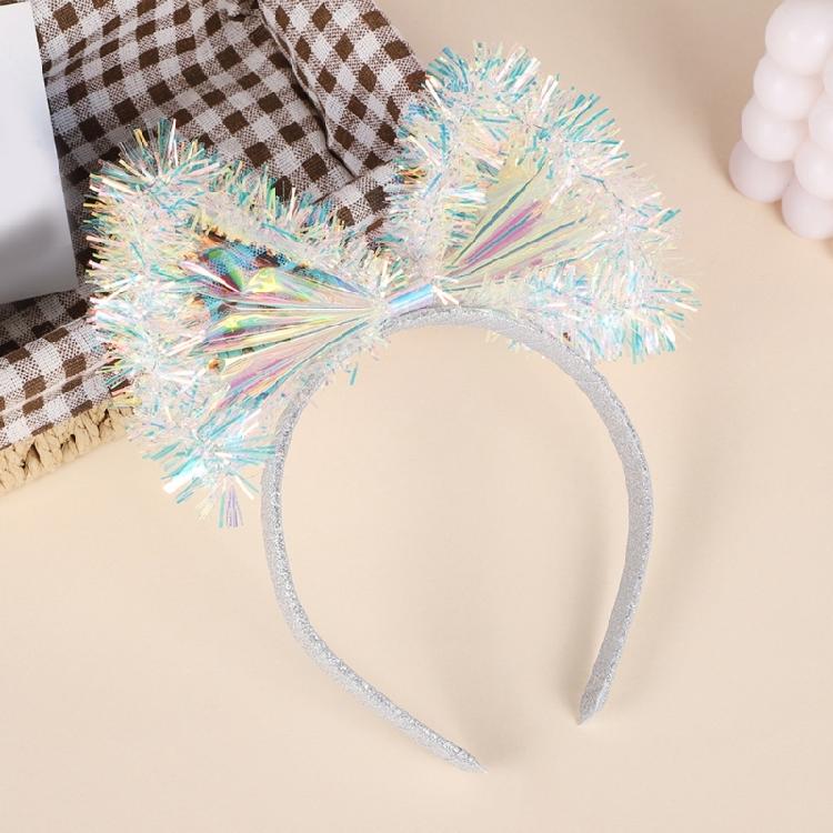 Glowing Headband for Women PVC LaserColor Hairhoop Halloween Party Headwear