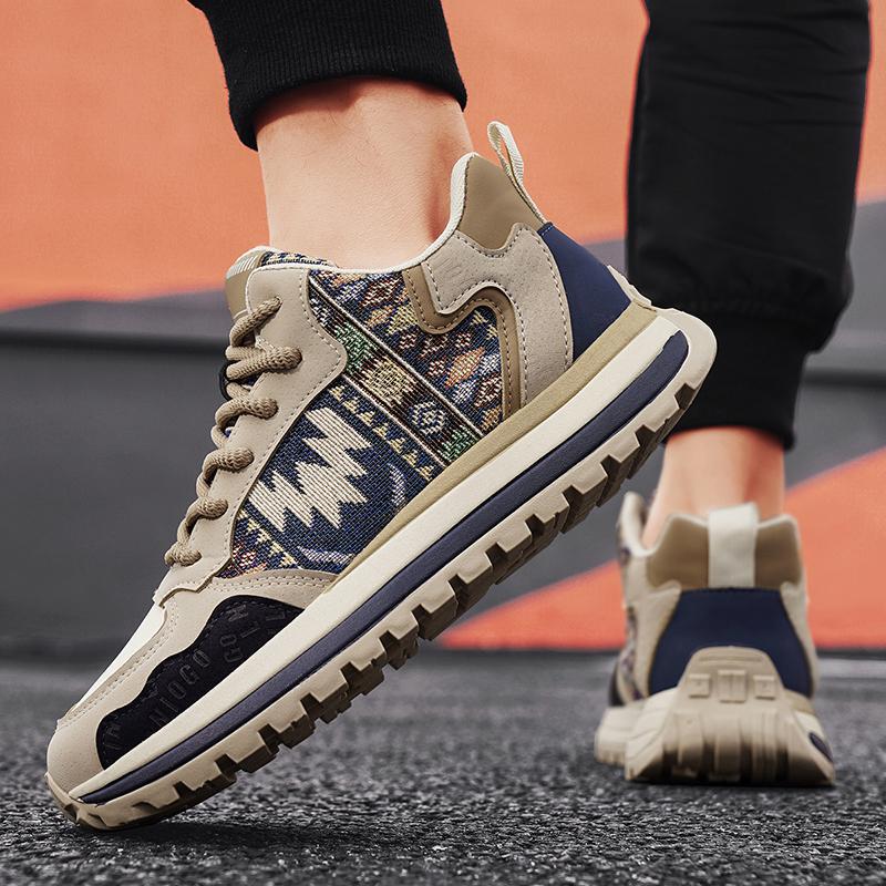 Men's shoes new 2024 autumn and winter retro British style trend versatile thick-soled wear-resistant men's casual sports dad shoes