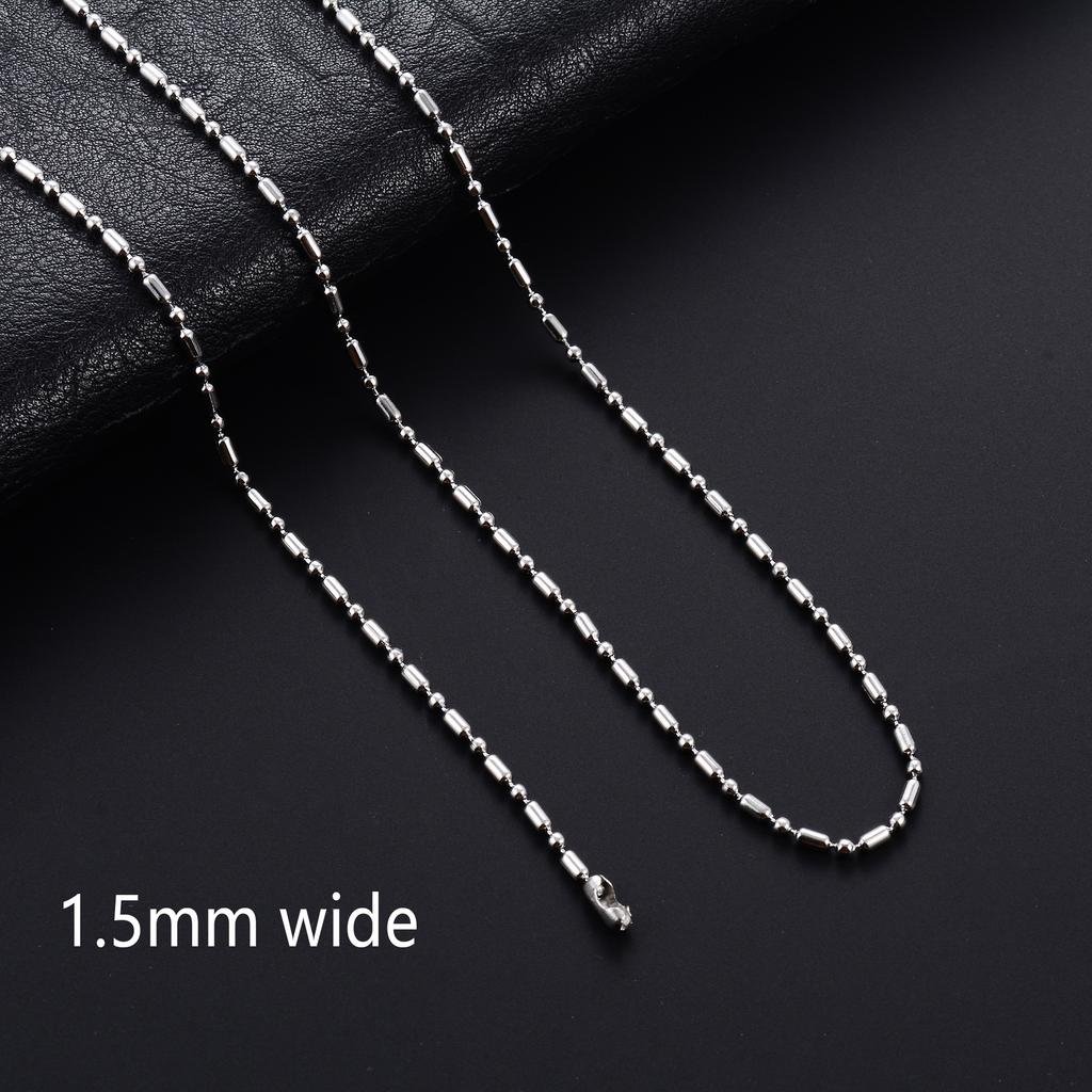 Fashion Stainless Steel Beads Necklace Link Bamboo Neck Chain for Men Women No Fade Collar Choker Copper Color Metal Jewelry