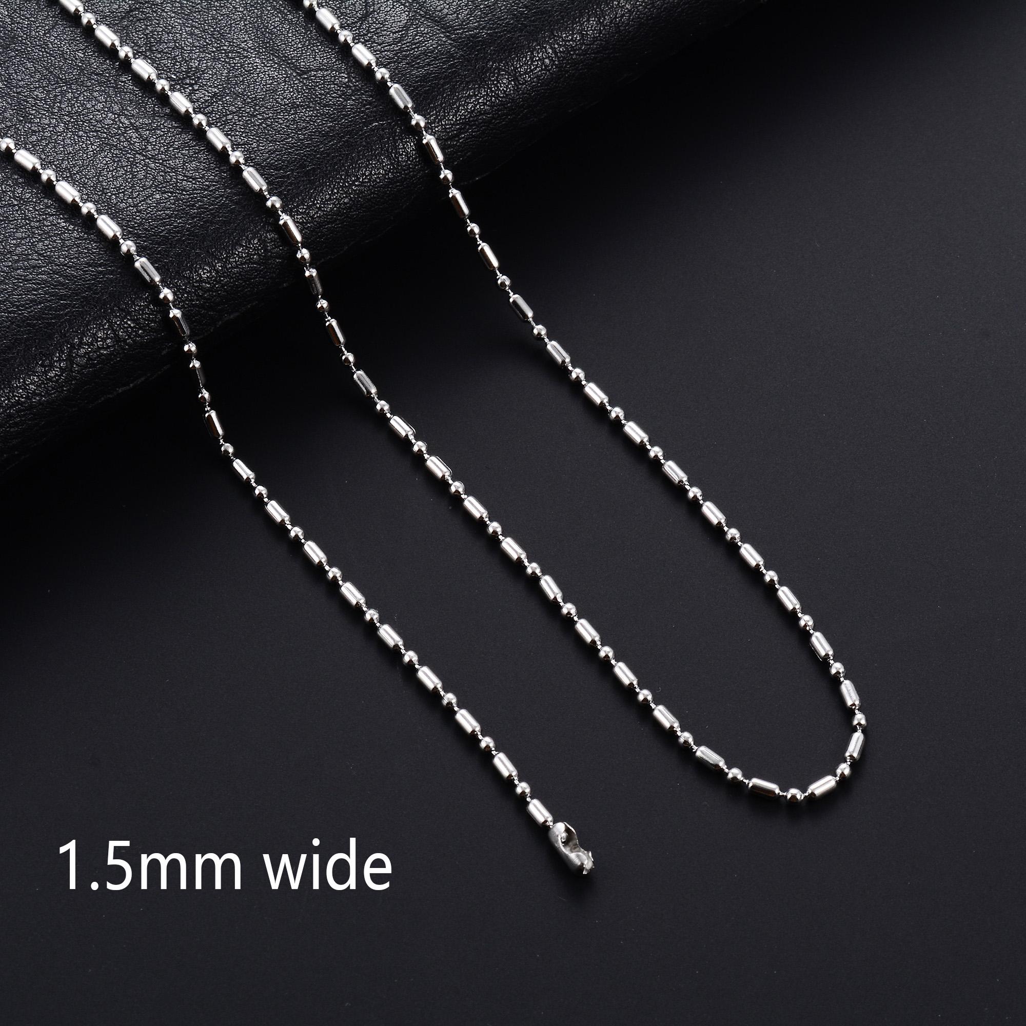 

Fashion Stainless Steel Beads Necklace Link Bamboo Neck Chain for Men Women No Fade Collar Choker Copper Color Metal Jewelry 20cm Bracelet