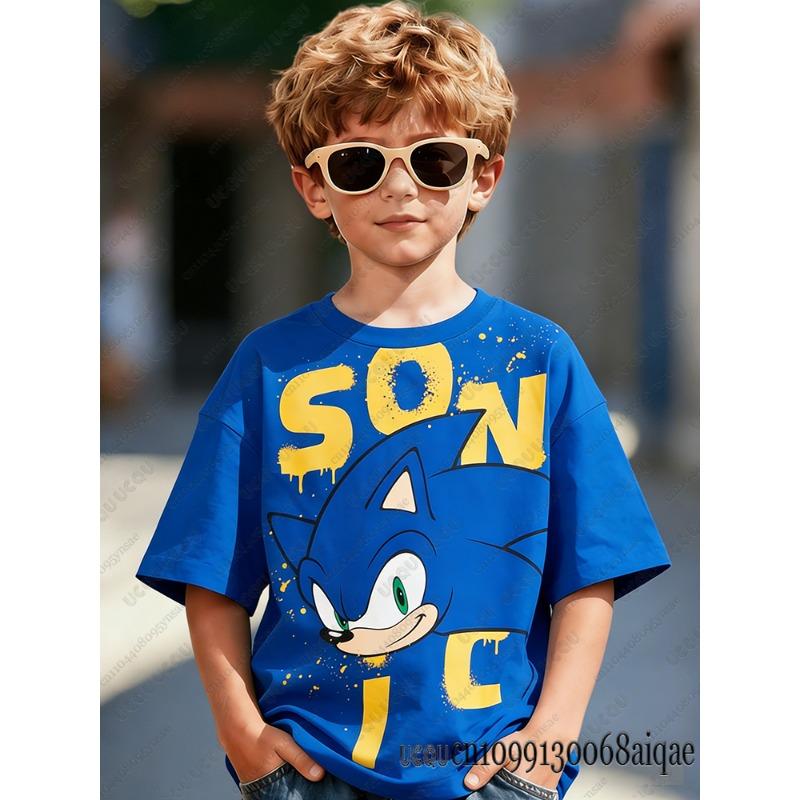 2025 Kids Clothes Summer Cartoon Astronaut Round Neck Short Sleeve Graphic T Shirts Fun Children's Clothing T-Shirt for A Boy