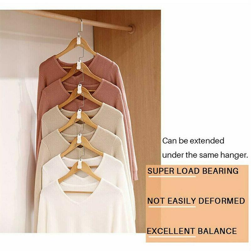 10/50 Stück Kleiderbügel Multifunktions-Verbindungshaken Faltbare Aufbewahrung Kleiderständer Schrank Hängender Kleiderbügel Verbindungs Haken Aufbewahrungs Organizer Haken
