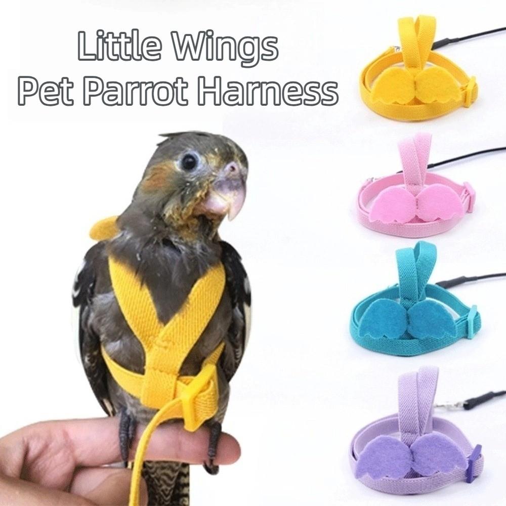 

Durable Parrot Harness Polyester Training Harness New Bird Leash Set Pet Birds Supplies M фіолетовий