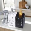 1 Resin Imitation Marble Soap Dispenser, Shower Gel and Hand Sanitizer Bottle, Bathroom Reusable Soap Bottle