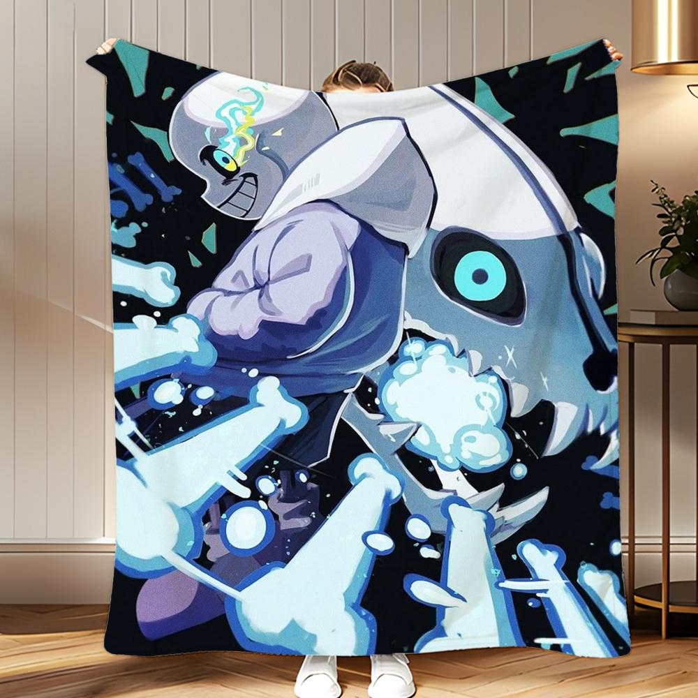 

game Undertale Throw Soft Coral Fleece Blanket 310gsm Fluffy Warm Throw for Sofa Bed Couch Bedroom Decor 75x100cm