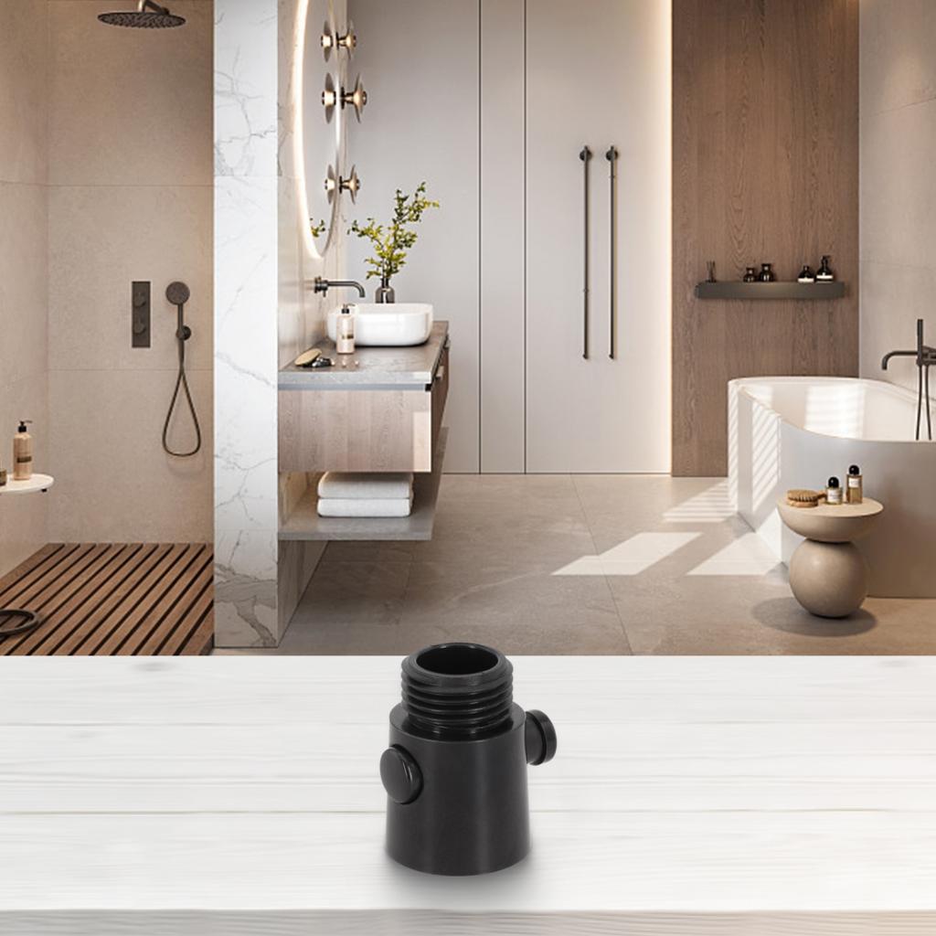 Kompakter ABS Duschkopf-Steuerschalter mit schwarzem Absperrventil