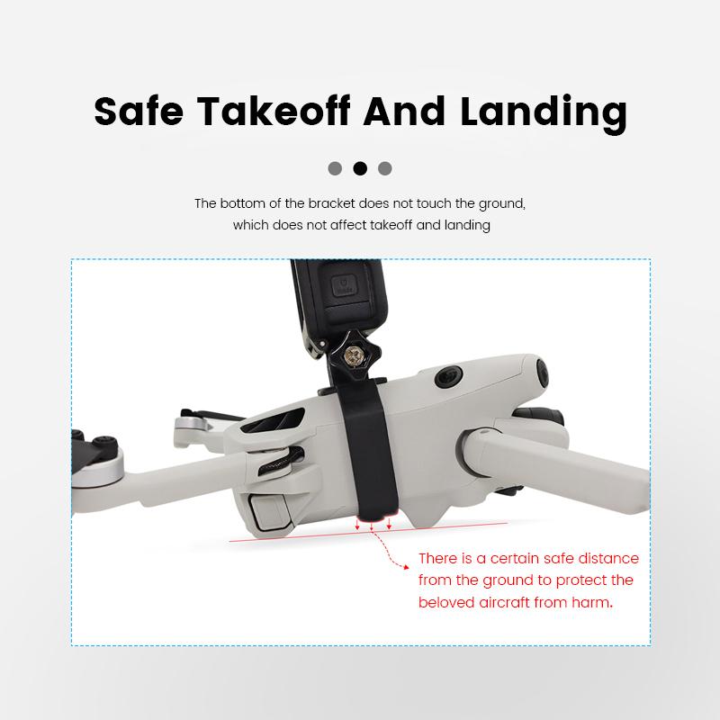 Kit de Extensão Superior para DJI Mini 4 PRO/Mini 3 PRO/Mini 3 Dron Câmera Suporte de Preenchimento Montagem para DJI Action/Gopro/Insta360 Acessórios