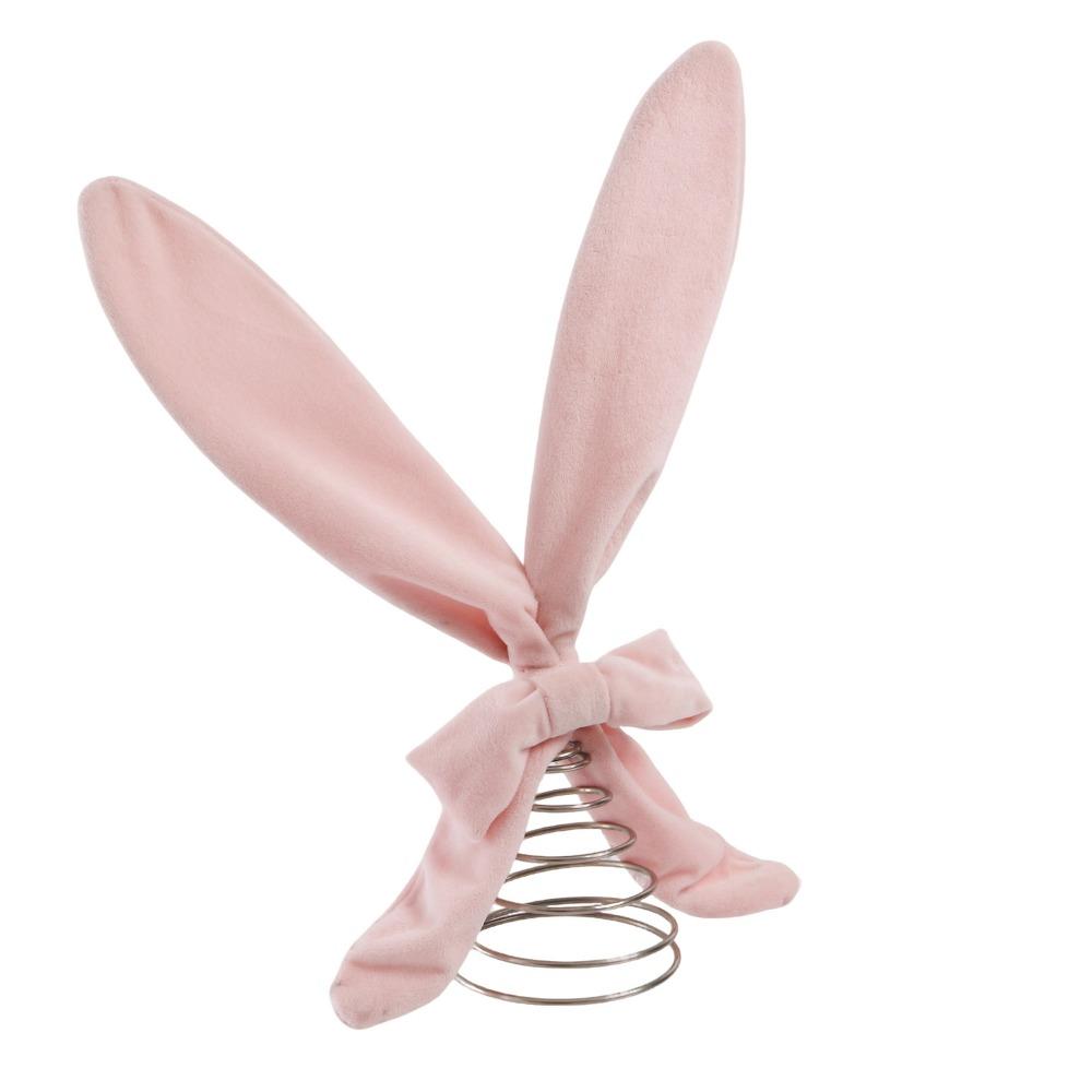 

New Easter Decor Rabbit Tree Toppers Rabbit Ear Pattern Adorable Holiday Ornament Pink Color Easter Party Supplies Home