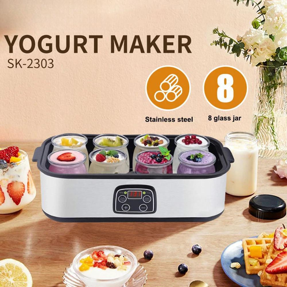 Adjustable Temperature Yogurt Machine Kitchen Food Processing Equipment Household Small Automatic Digital Yogurt Maker