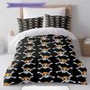 One Piece Straw Hat Pirates Pattern Bedding Quilt Set Quilt Cover Pillowcase Home Birthday Gift(1 * Duvet Cover + 2 * Pillowcase, Without Core)