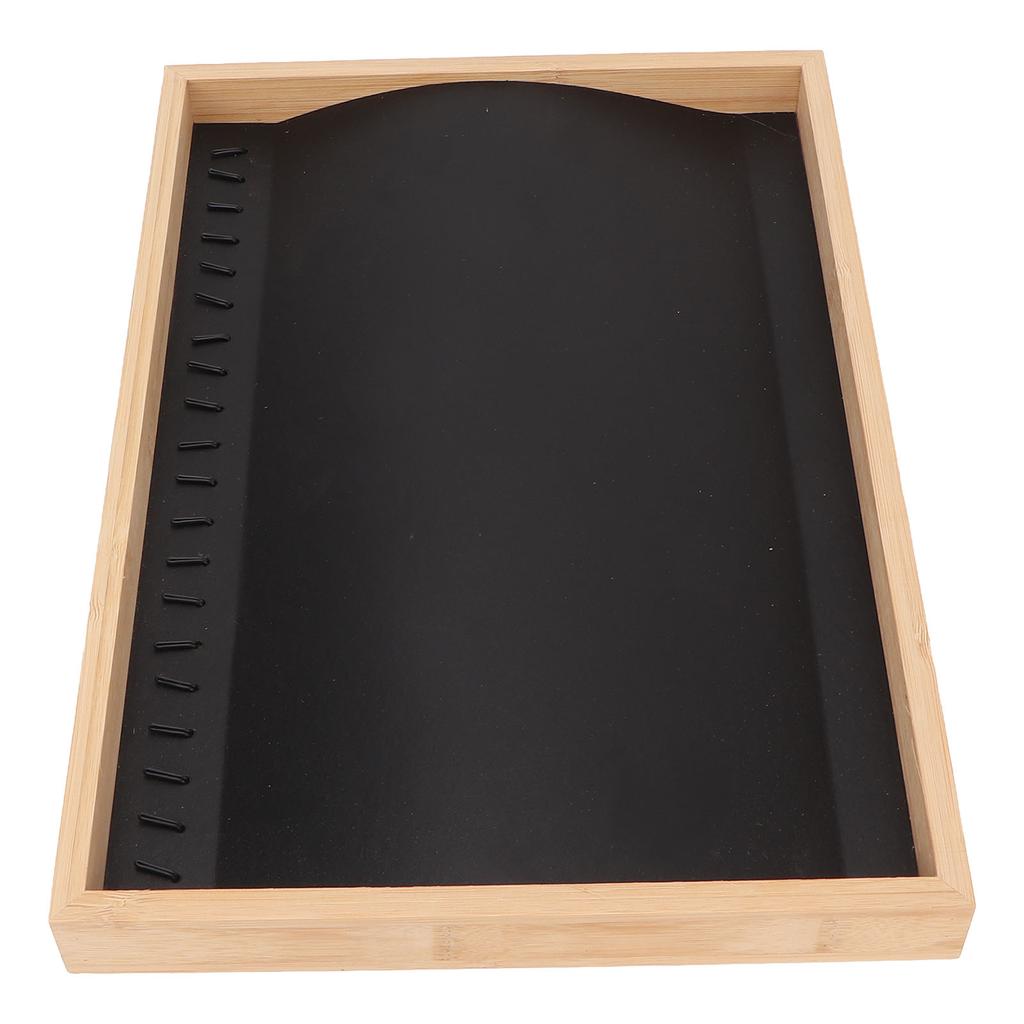 Jewelry Display Tray Necklace Earrings Rings Storage Box Ornament Showcase for Home Use Black