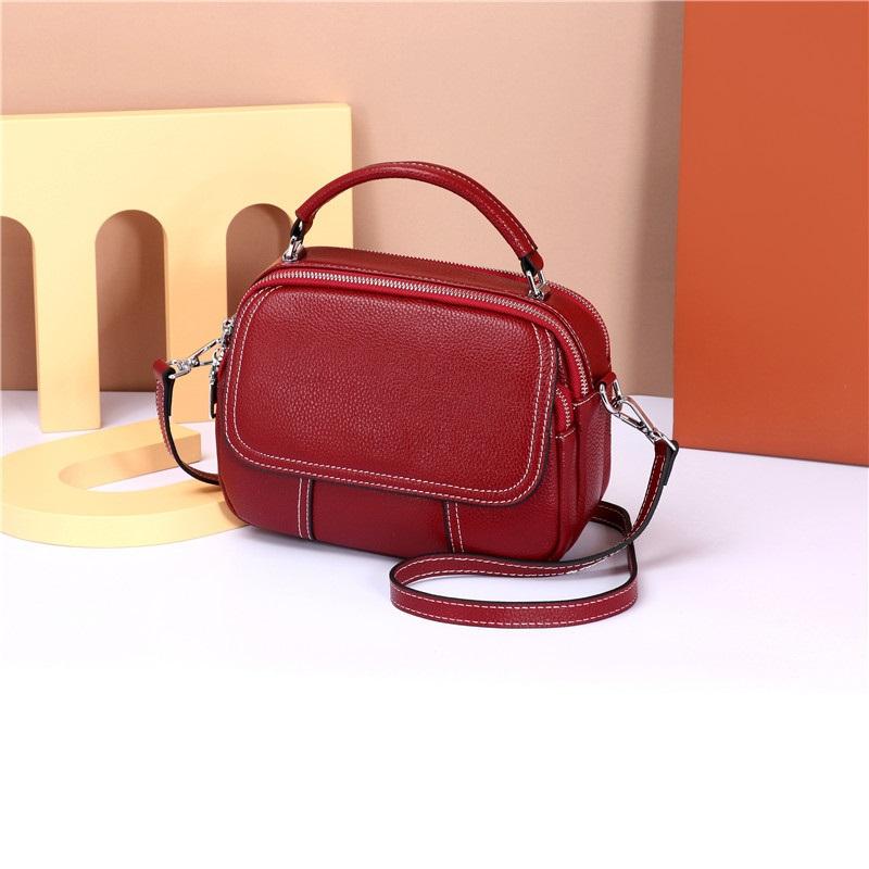 

2026 New Cow Leather Tote Bag Small Genuine Leather Handbag Women Fashi Ladies Cowhide Shoulder or Sling Bags