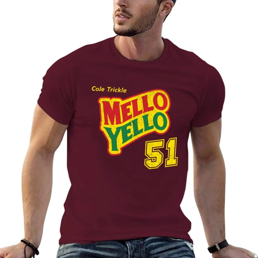 Mello Yello Cole Trickle 51 Koszulka z Vintage Logo Letnie Topy Koreańska Moda Koszulki Ciężkie Dla Unisex