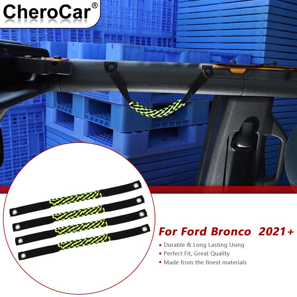 4X Roll Bar Grab Handles Grip Handle For Ford Bronco -2025 Green 2/4 Doors
