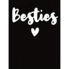 European Size Women'S Besties Heart Print T-Shirt, Fashionable Casual Round Neck Short Sleeve Tee, Comfortable