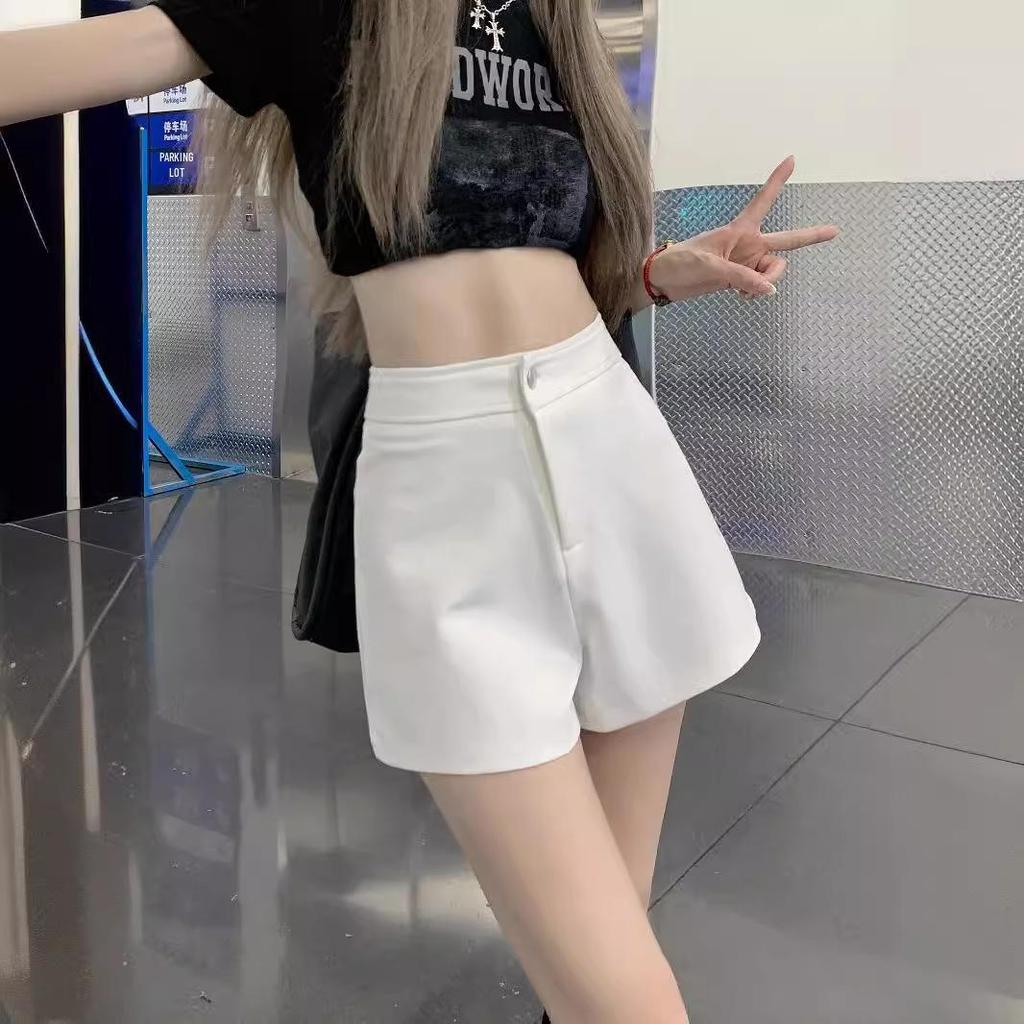 Women's Plus Size Black High Waist Summer Shorts