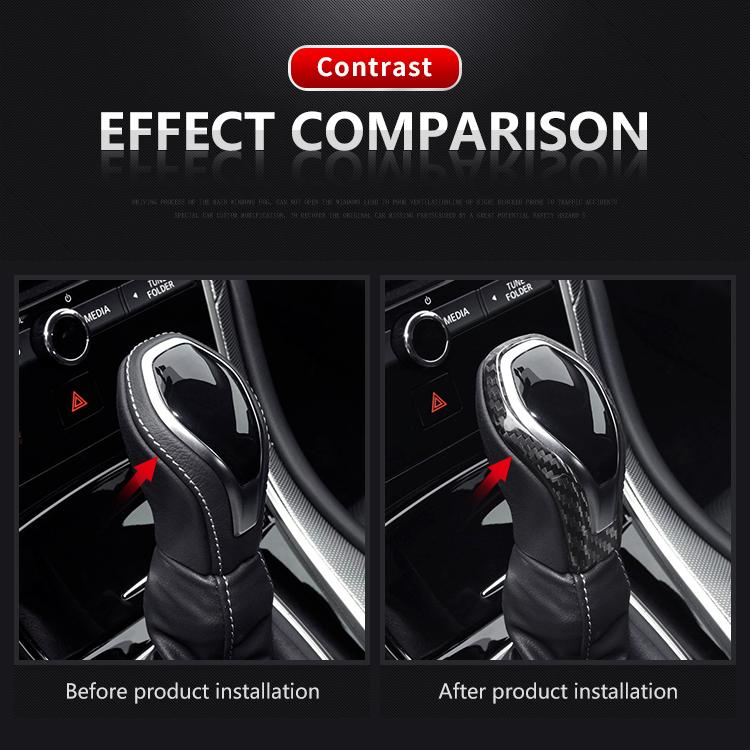 Shasha Carbon Fiber Car Parts Gear Shift Knob Cover Auto Interior Accessories Decoration for Infiniti Q50 Q60
