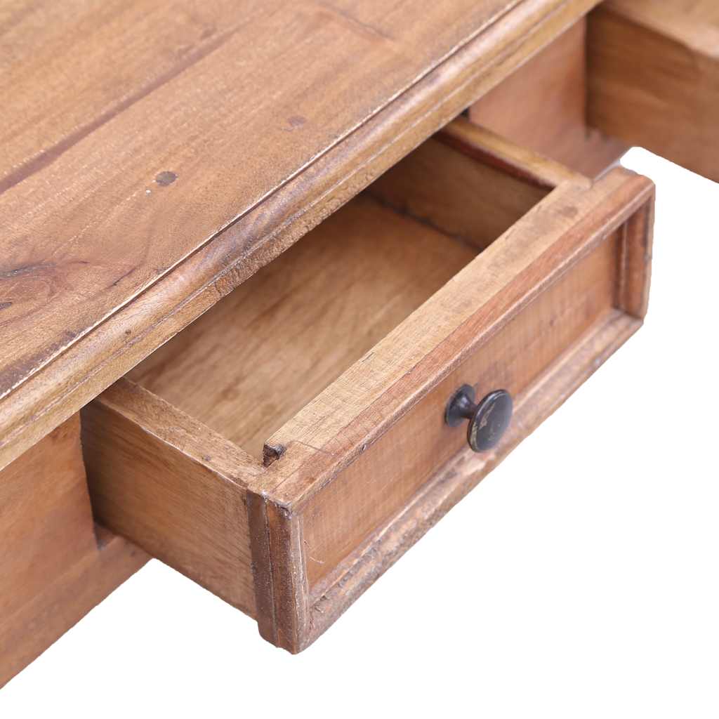 Desk with Drawers 117x57x75 Cm Reclaimed Solid Wood