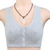 Mom's Cotton Wire-Free Front Closure Vest Bra for Middle-Aged & Elderly Women, Plus Size, Thin Section