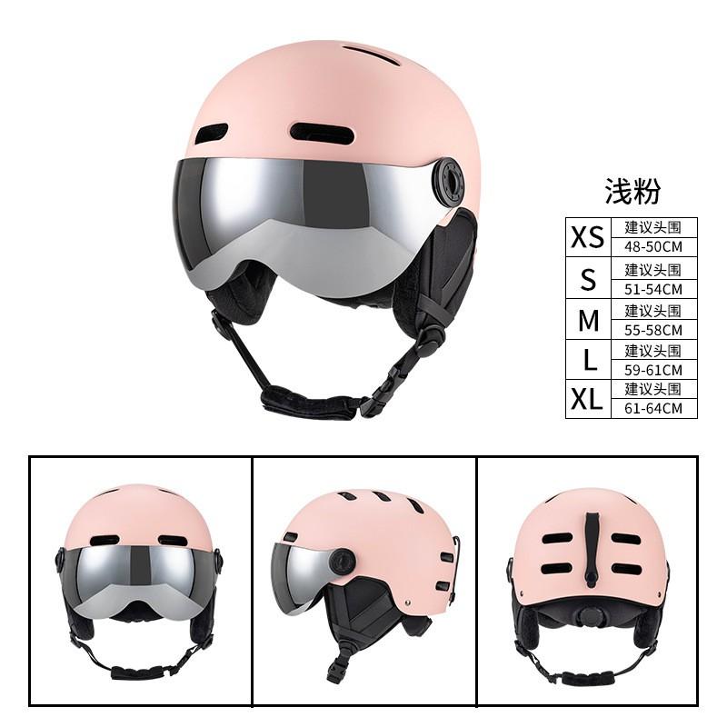 Unisex Ski Helmet With Integrated Goggles Winter Snowboarding Safety Gear EPS Foam CE Certified Adults