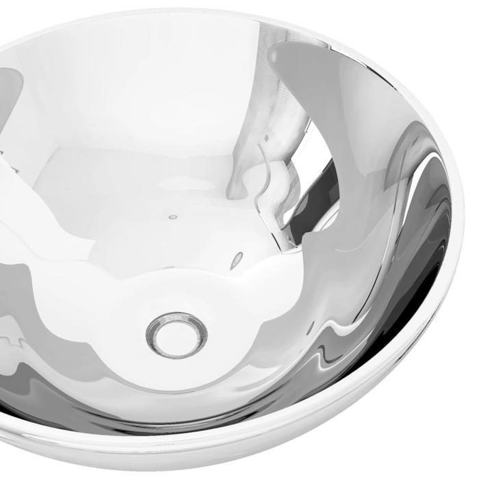 VidaXL Lavabo 32,5 x 14 cm Céramique Argenté