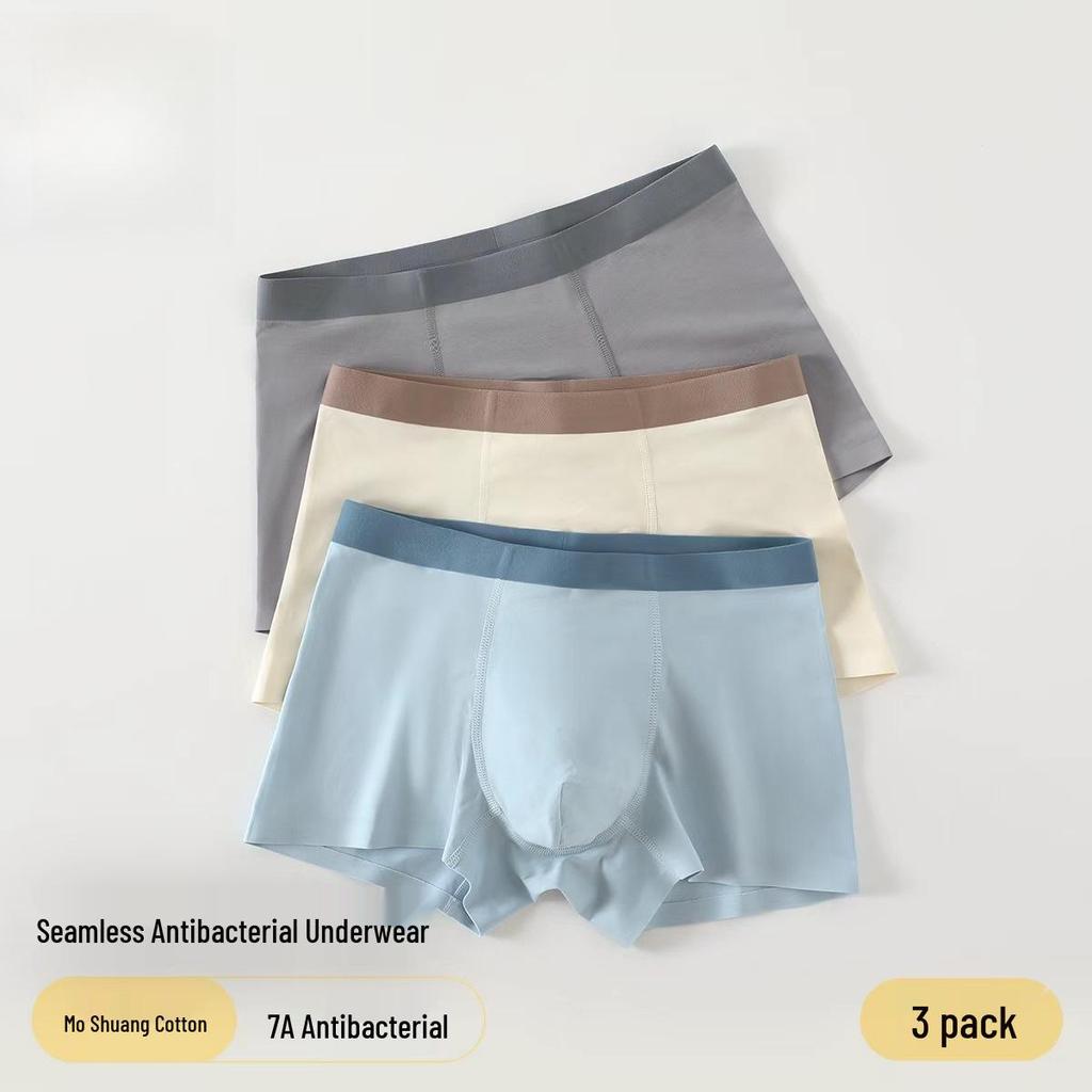 Teen Boys' Antibacterial Breathable Sports Boxer Briefs - Sweat-Wicking, Loose Fit, Development Period-Friendly, Plus Size Available