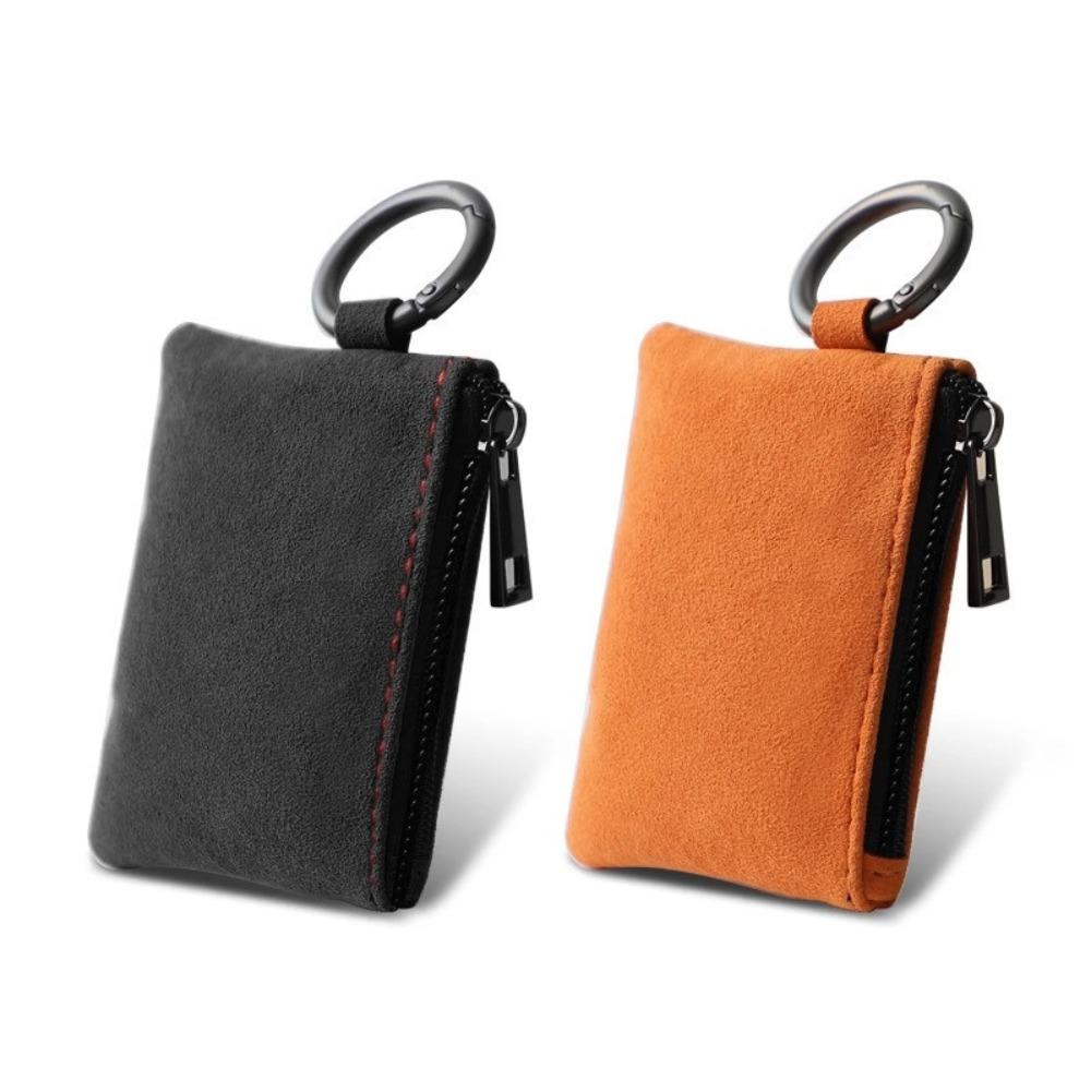 Multifunctional Zipper Key Pouch Bag Key Cover Unisex Coin Purse Suede Leather Key Case  Gift