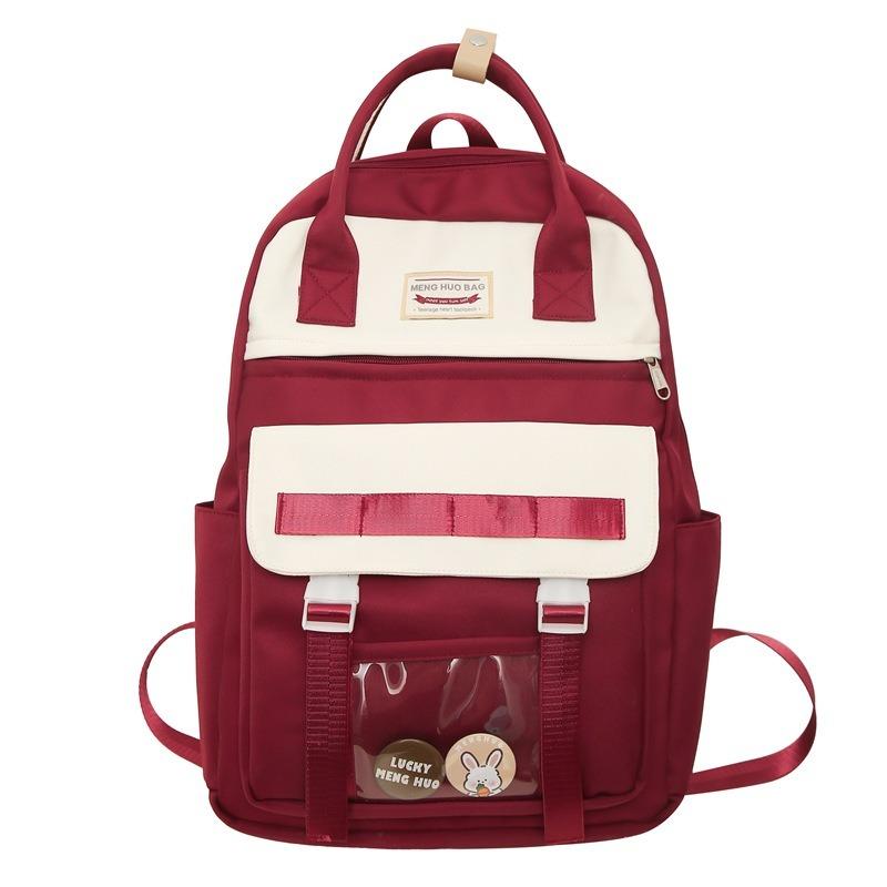 School bag new school style portable backpack women's large capacity high value primary and secondary school students casual backpack