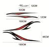 Car Decor Side Body Stickers Stripes Graphics Decal Vinyl Decoration Black/Red