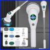 Brosse de nettoyage électrique 8 en 1, multifonctionnelle avec veilleuse LED, brosse de nettoyage pour salle de bain et cuisine, brosse domestique rotative