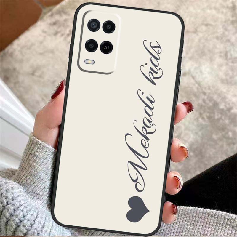 Personalised Custom Name Pastel Tones Case For OPPO A17 A57 A96 A76 A16 A18 A58 A78 A98 A74 A94 A5 A9 A52 A72 A15 A93 A53 A54 S