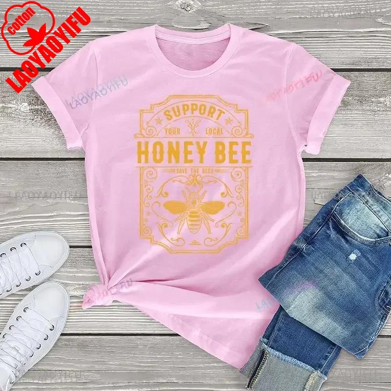 Trends Honey Bee T Shirt 00s Vintage Unisex Casual Female Tops Tees For Women Clothing Summer 2024 Graphic T Shirt
