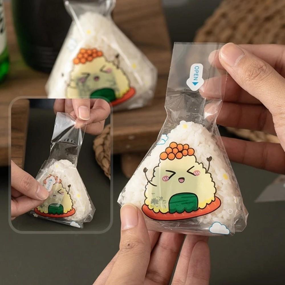 50Pcs Making Mold Sushi Bag Onigiri Nori Seaweed Onigiri Wrap Plastic Bags