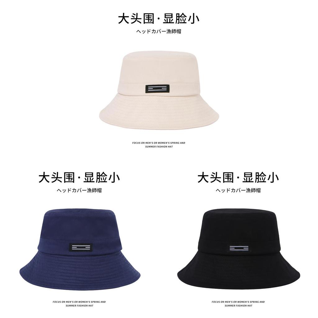 Cotton Fisherman Hat For Men Women Sun Protection Large Brim Summer Fashion Sun Hat With Letter Embroidery