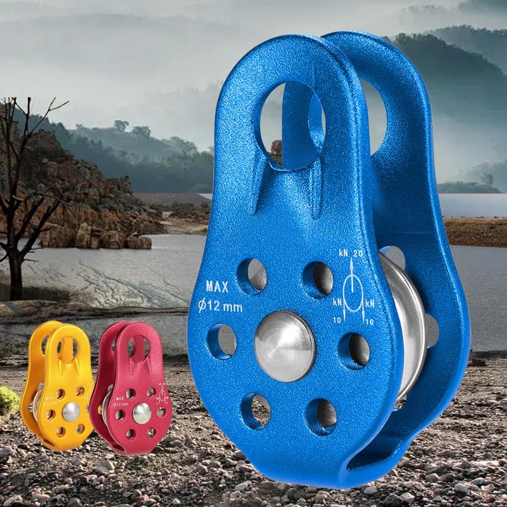 Single Swivel Rope Rock Climbing Pulley Block 12mm Pulley Cableway Accessories Mountaineering