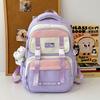High Value, Fresh, Sweet and Cute Contrasting Color Splicing Backpack, Lightweight Backpack for Junior High School Students
