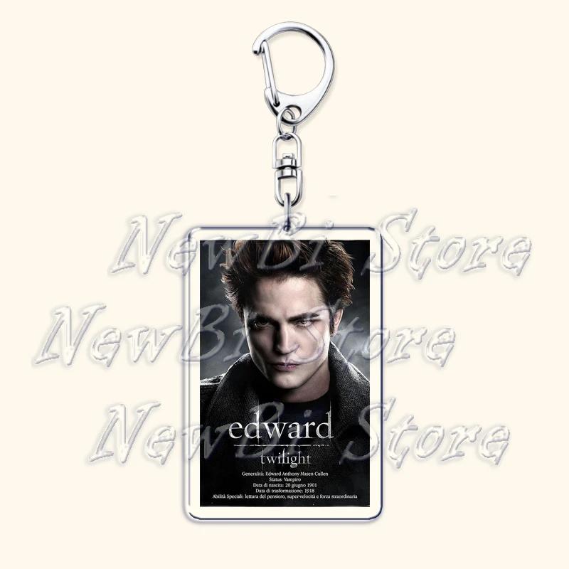 Movie Twilight Vampire Keychain for Accessories Bag Pendant Bella Swan Edward Cullen Eclipse Key Chain Keyring Jewelry Fans Gift